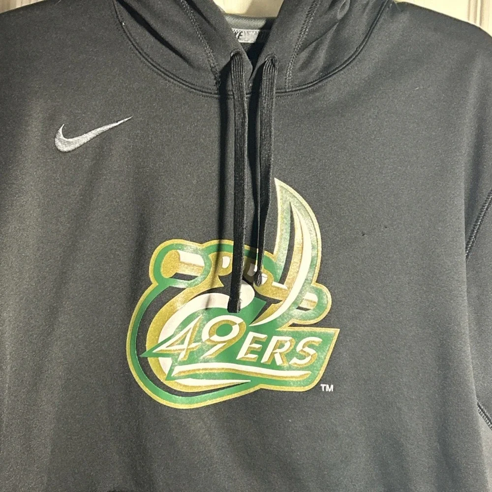 Charlotte 49ers Hoodie Mens L Black Nike Therma Fit Long Sleeve NCAA